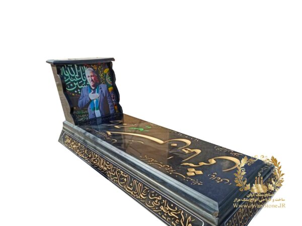 سنگ مزار گرانیت مشکی کد 130